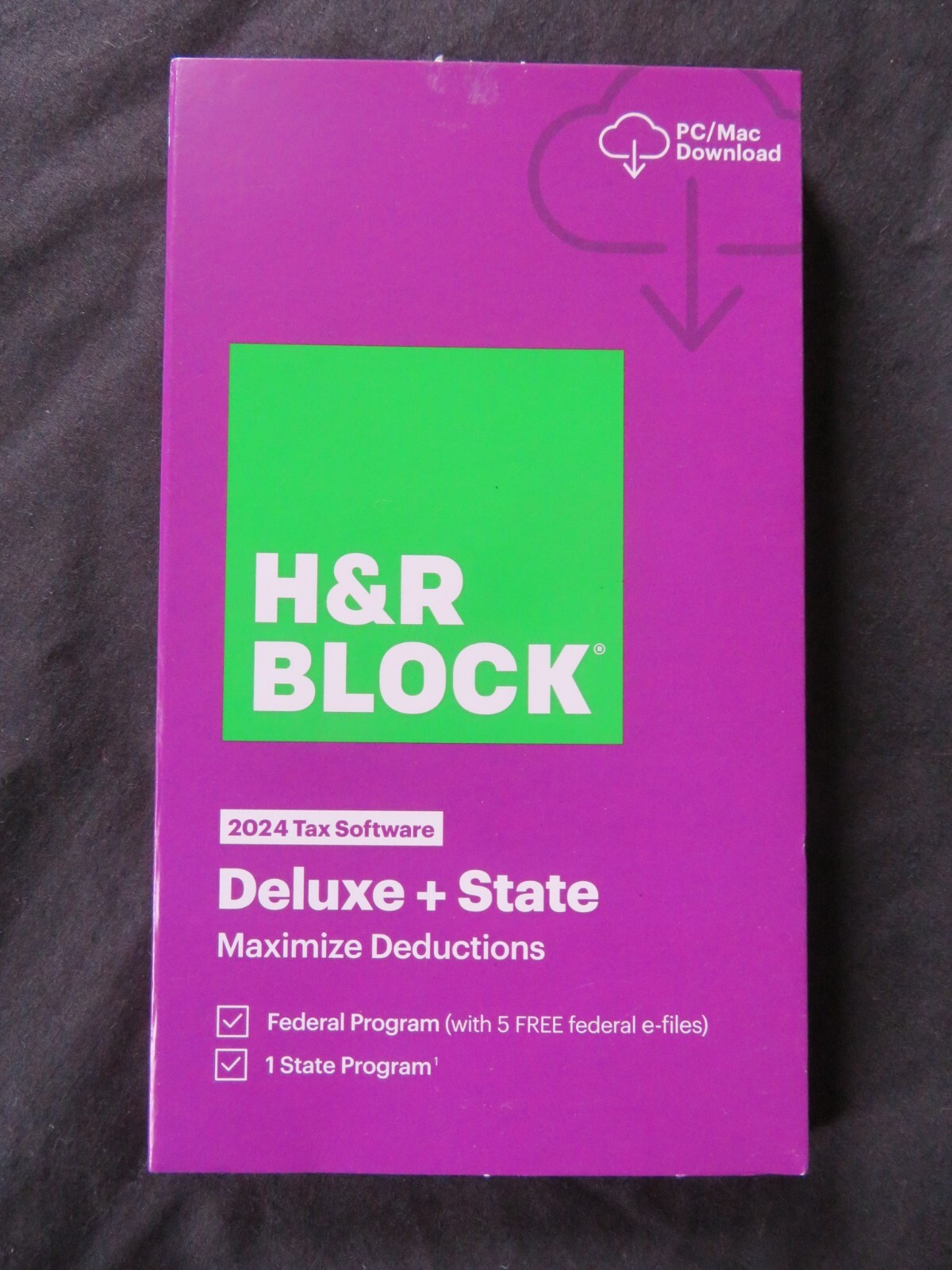 2024 H & R Block Deluxe + State Maximize Deductions Software FAST AUTH DOWNLOAD
