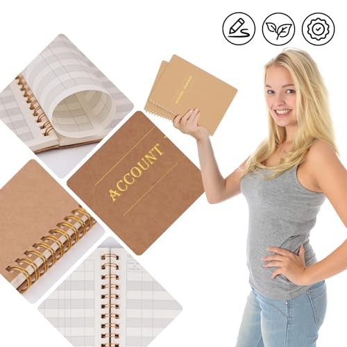 Pack Accounting Ledger Books, Expense Tracker Notebook A5 Budget Bill 2