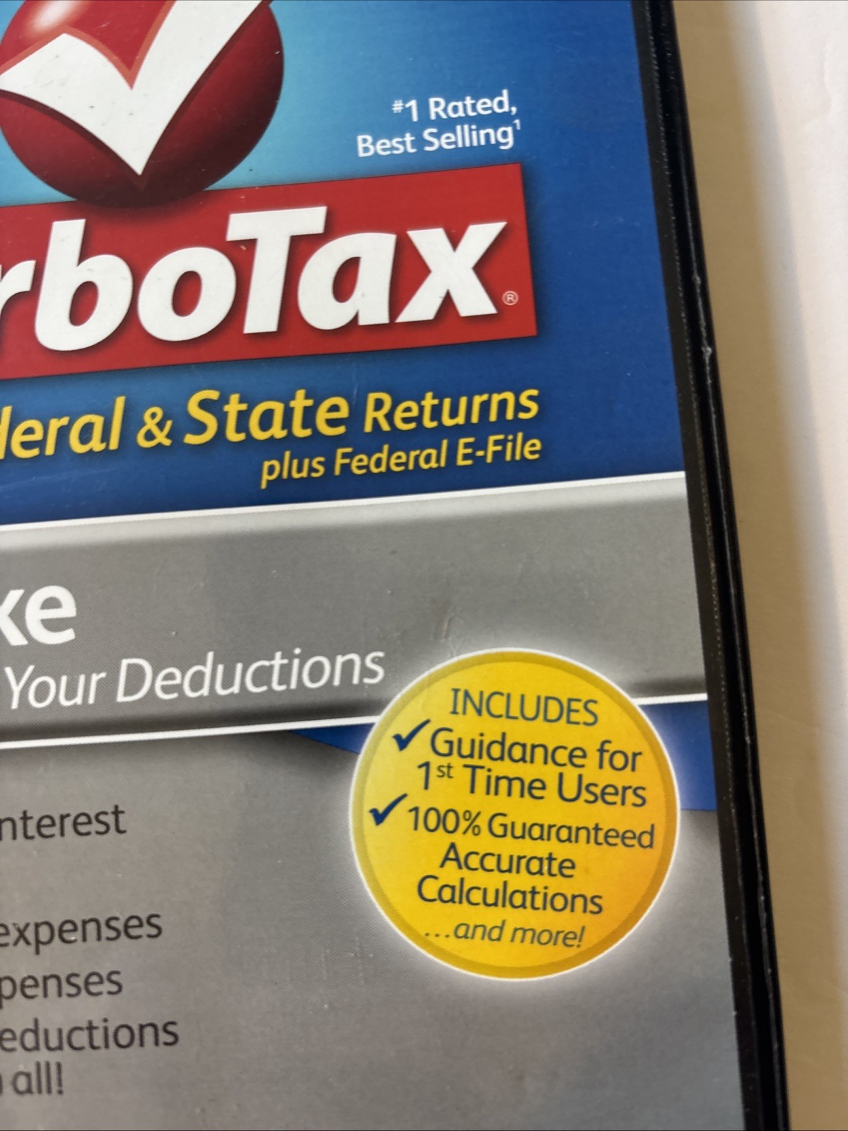 Turbotax 2010 Deluxe Federal & State Returns Turbo tax.