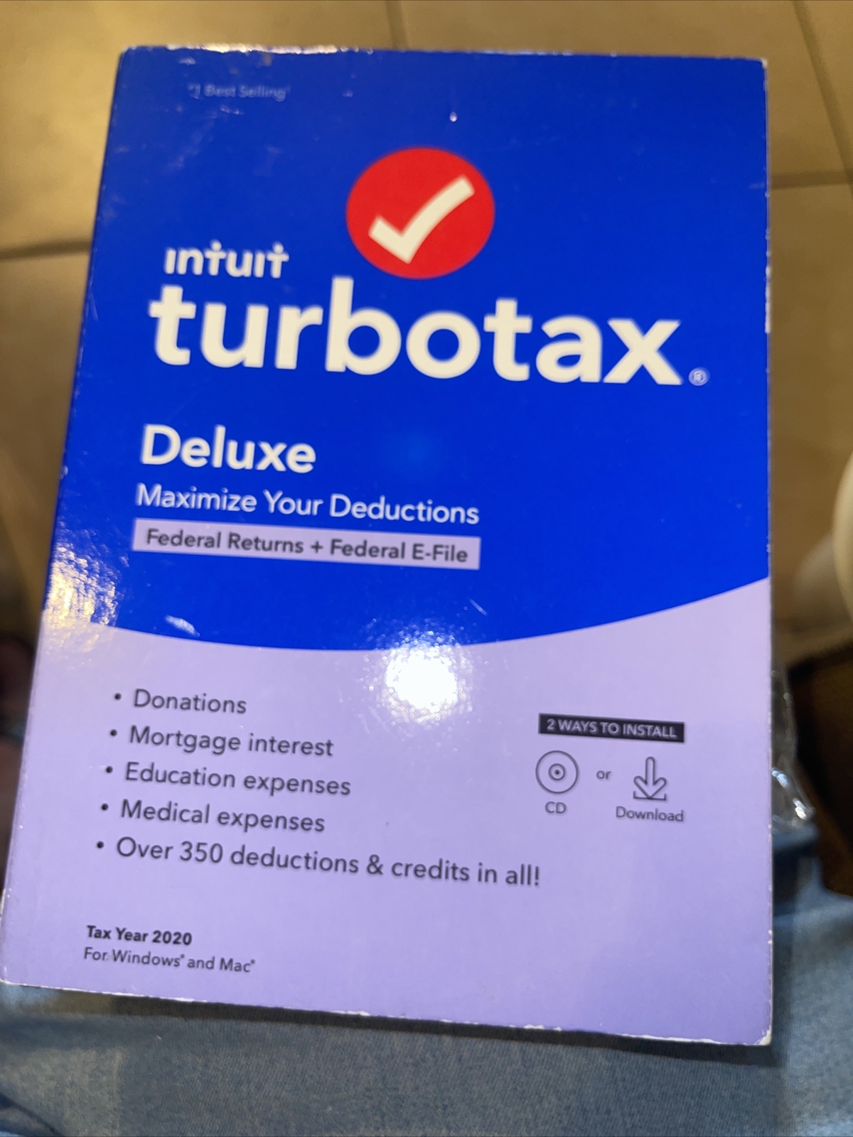Intuit Turbotax Deluxe 2020 Tax Software