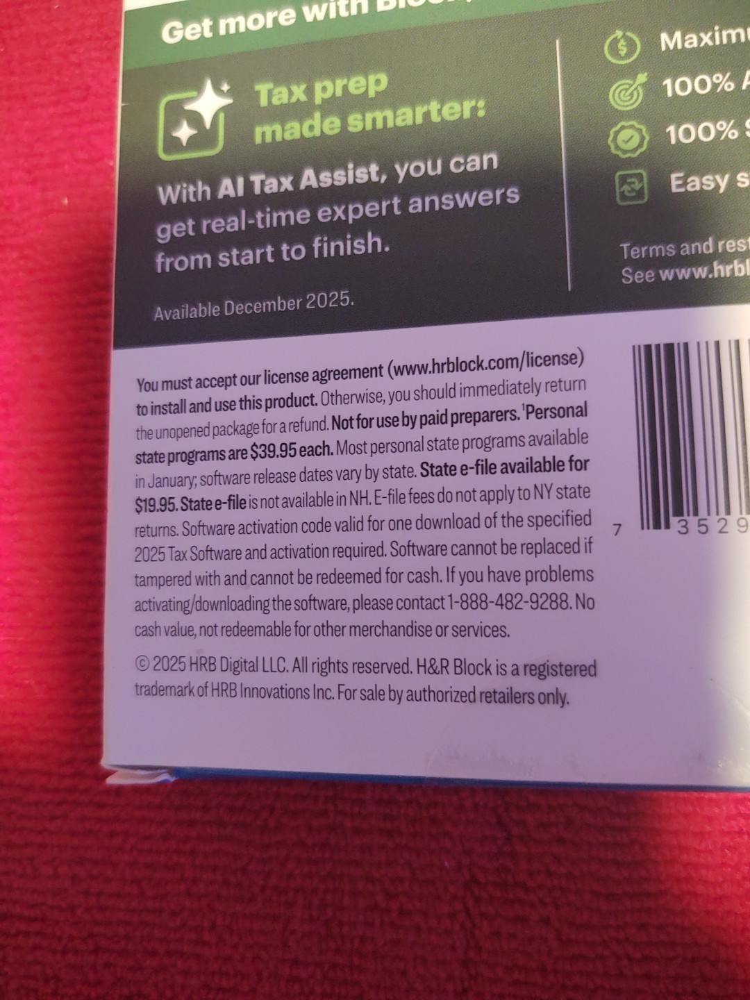 NEW 2025 H&R Block Tax Software Premium for PC Mac Key Card Self employed Rental