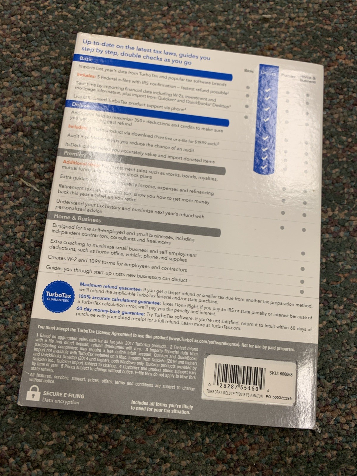 Intuit TurboTax Deluxe 2018 Federal + State CD