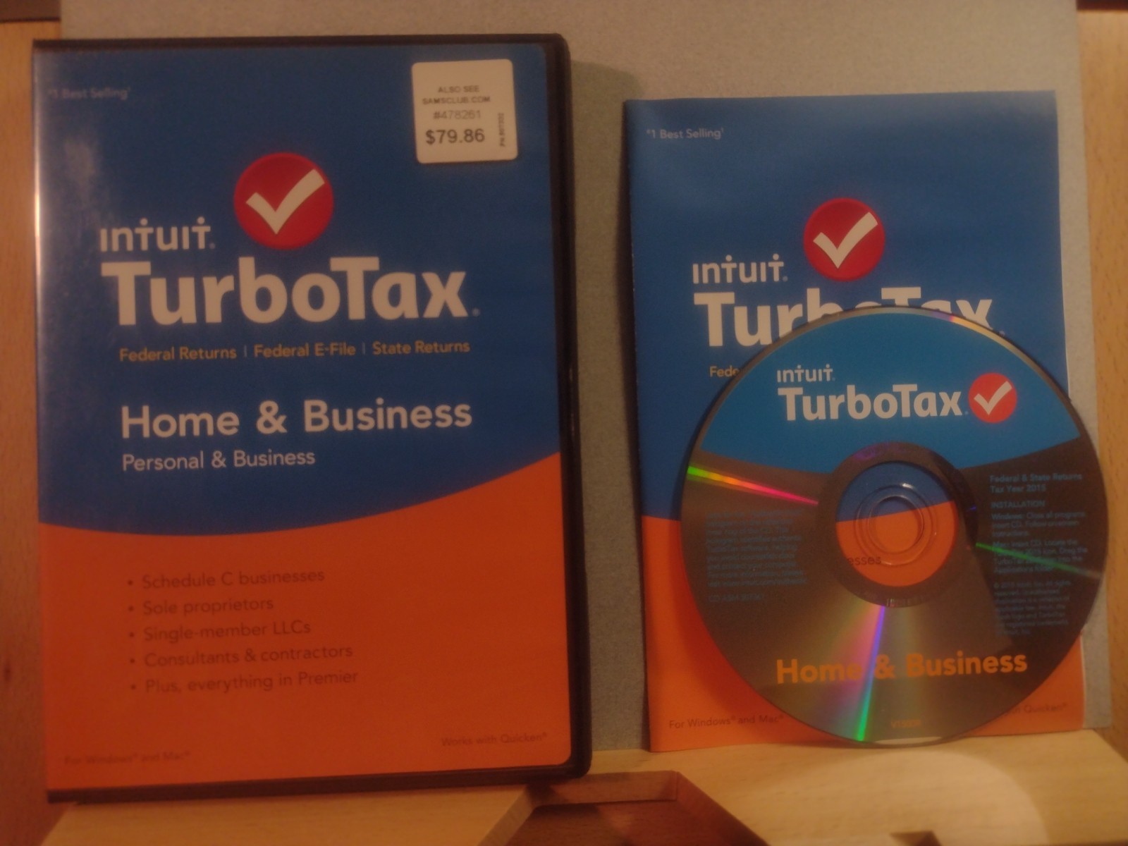 2015 TurboTax Home and Business CD Windows/Mac