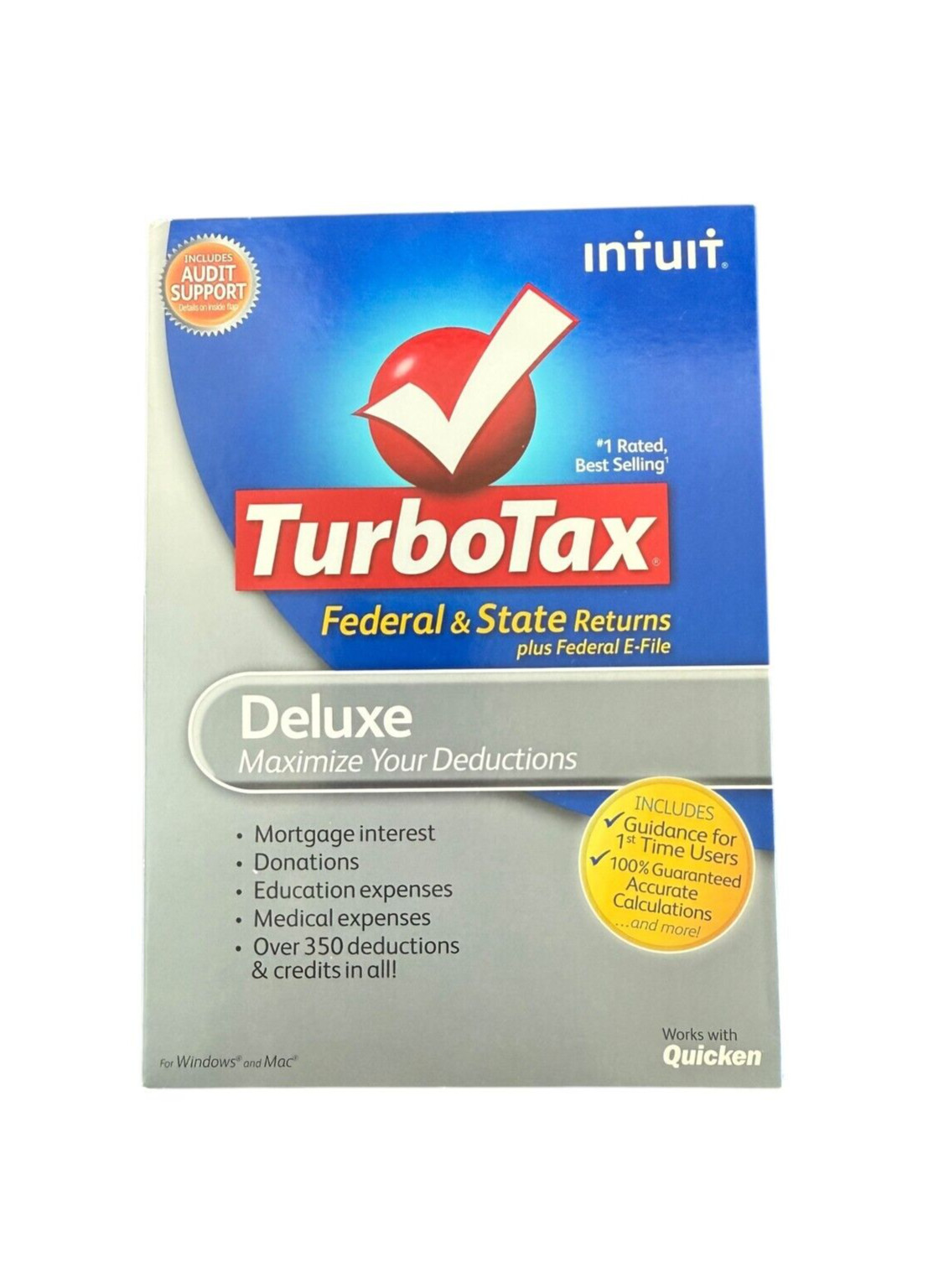 Intuit TurboTax Deluxe 2012 Federal & State Returns + E-File for Windows and MAC
