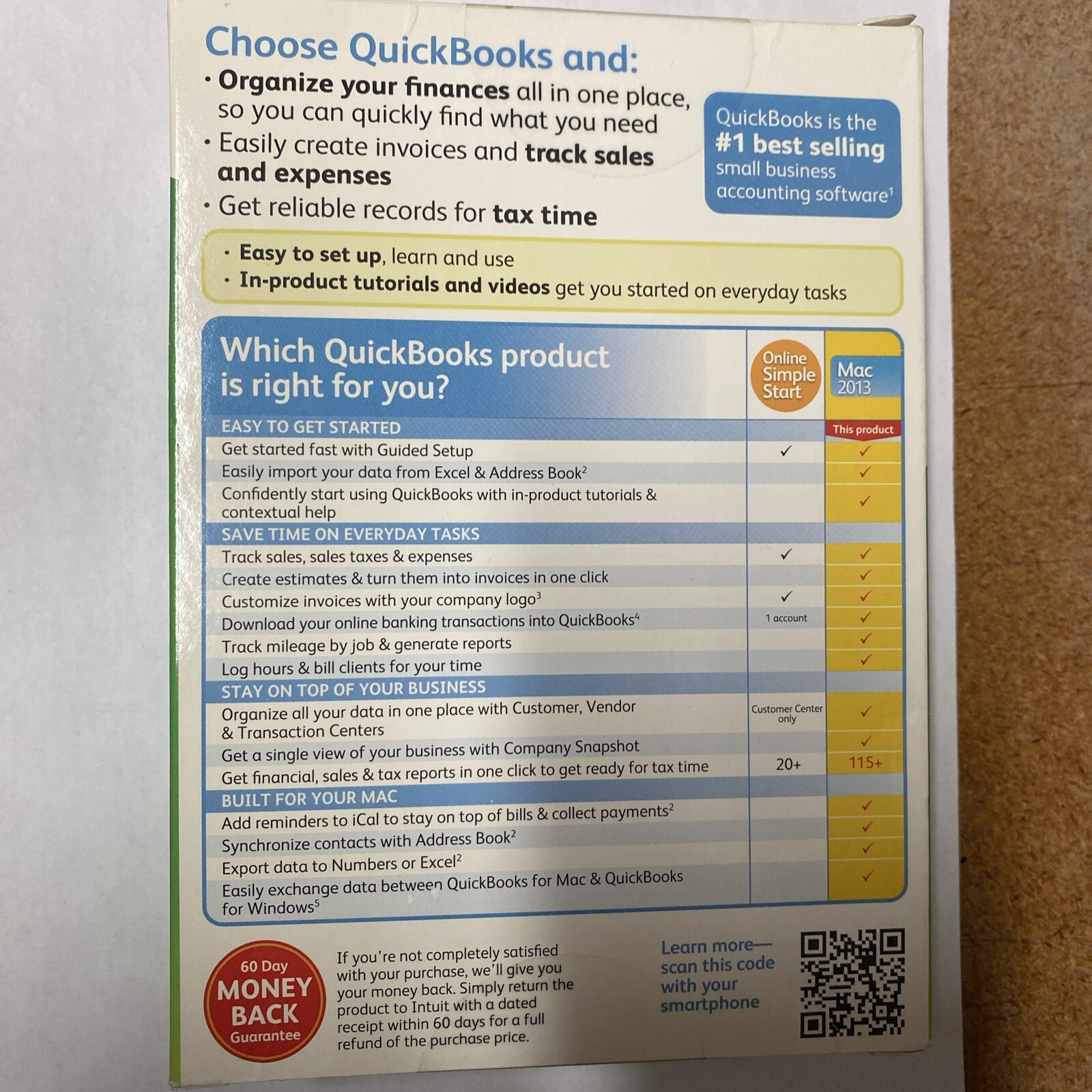 INTUIT QUICKBOOKS FOR MAC 2013