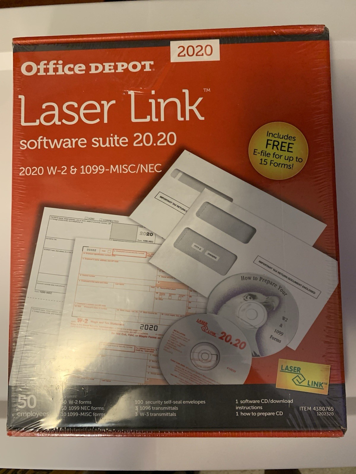 2020 OFFICE DEPOT LASER LINK SOFTWARE SUITE Open box/Unused New