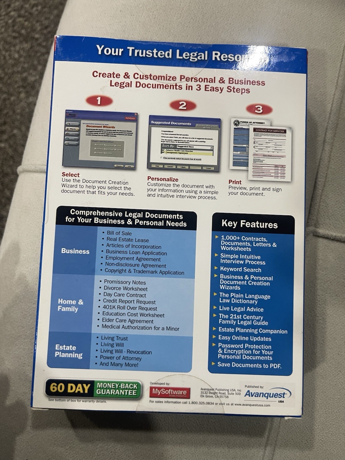 New Sealed Home & Business My Attorney Software