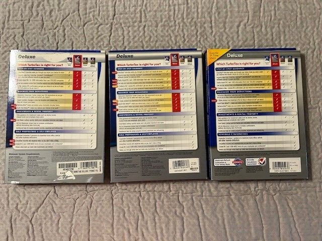 TurboTax 2007-2013 Deluxe Plus 2014 Investments & Rental Property – Lot of 8