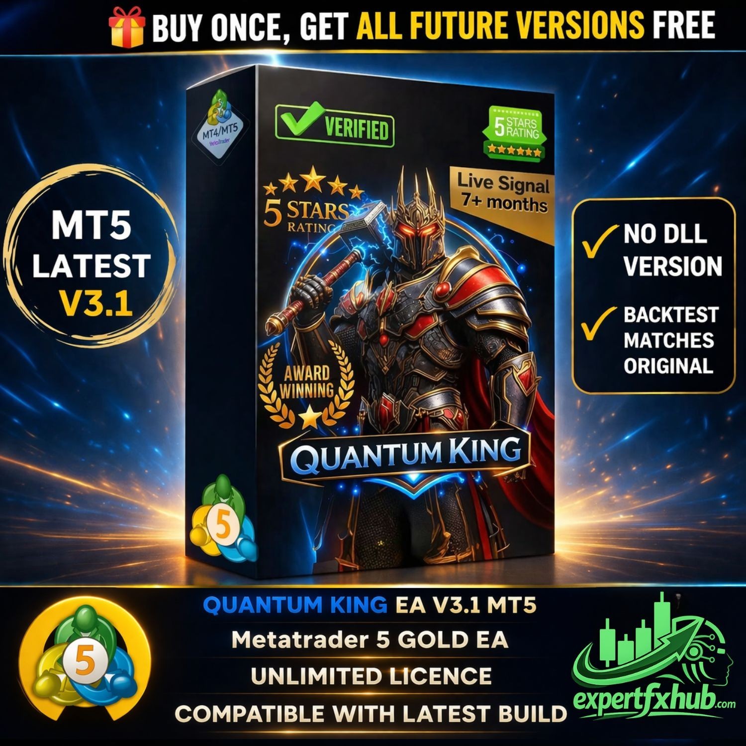 v3.1 Quantum King EA MQL5 MT5 metatrader algo trading robot scalping ftmo