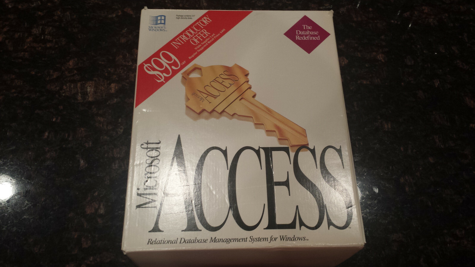 Microsoft Access for PC 1992 Version 1.00 3.5 floppy disks EUC