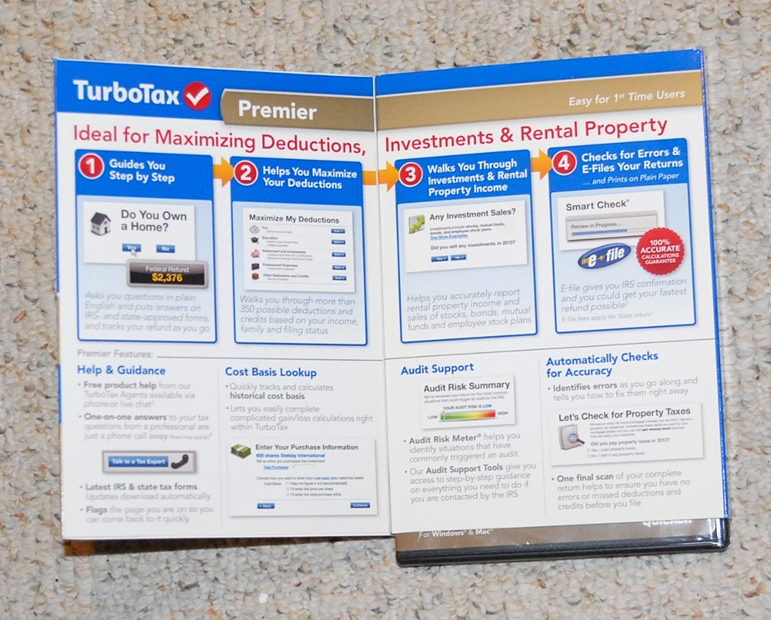 Intuit TurboTax Premier 2013, Windows and Mac