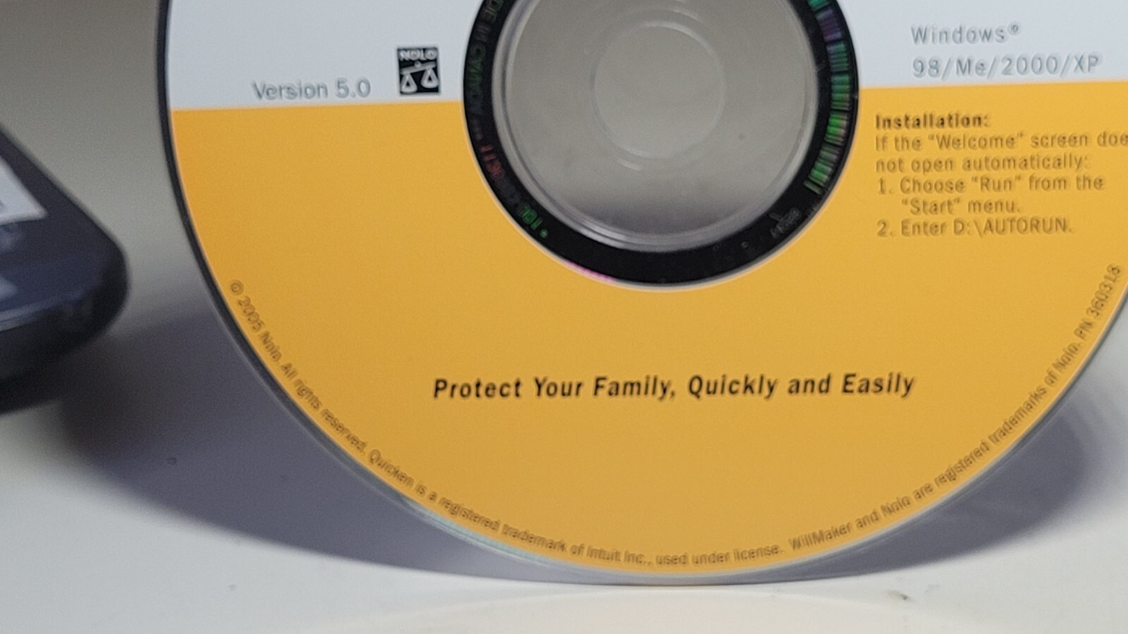 Quicken WillMaker Plus 2006 CD ROM Estate Planning Software-98/Me/2000/XP-Intuit