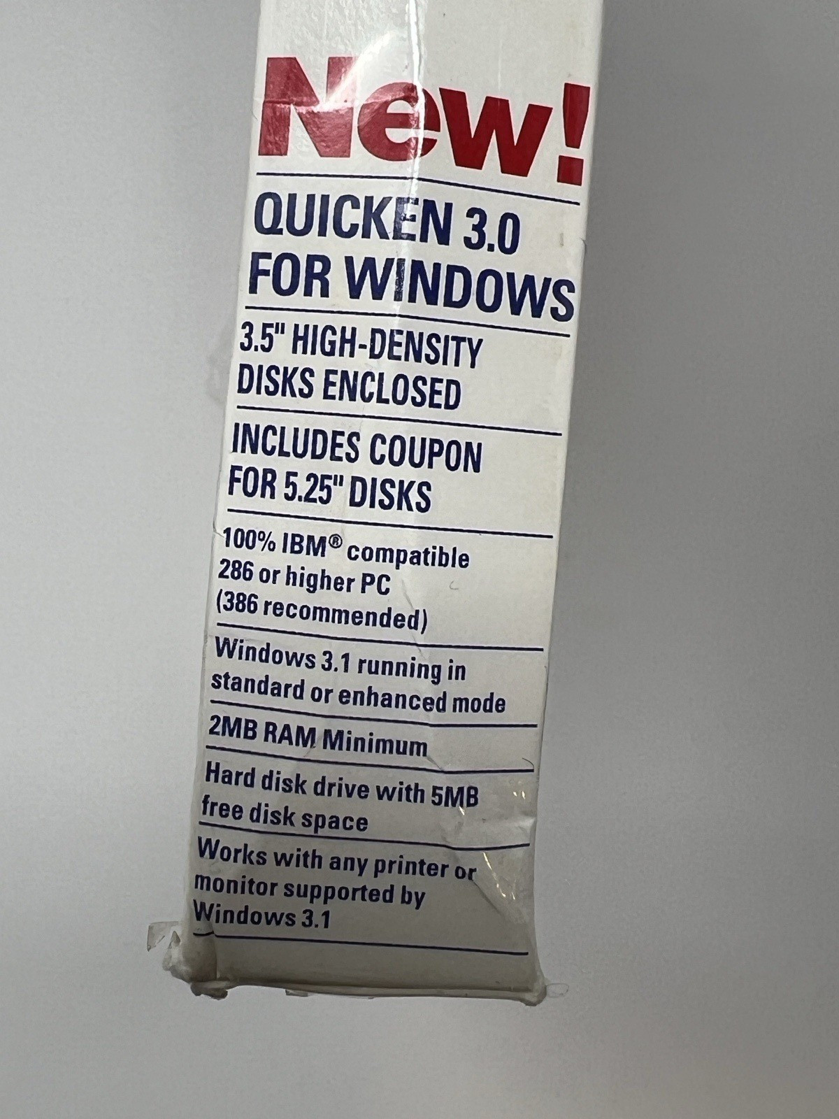 Intuit Quicken For Windows Version 3.0 Organizes Finances Painlessly New Sealed