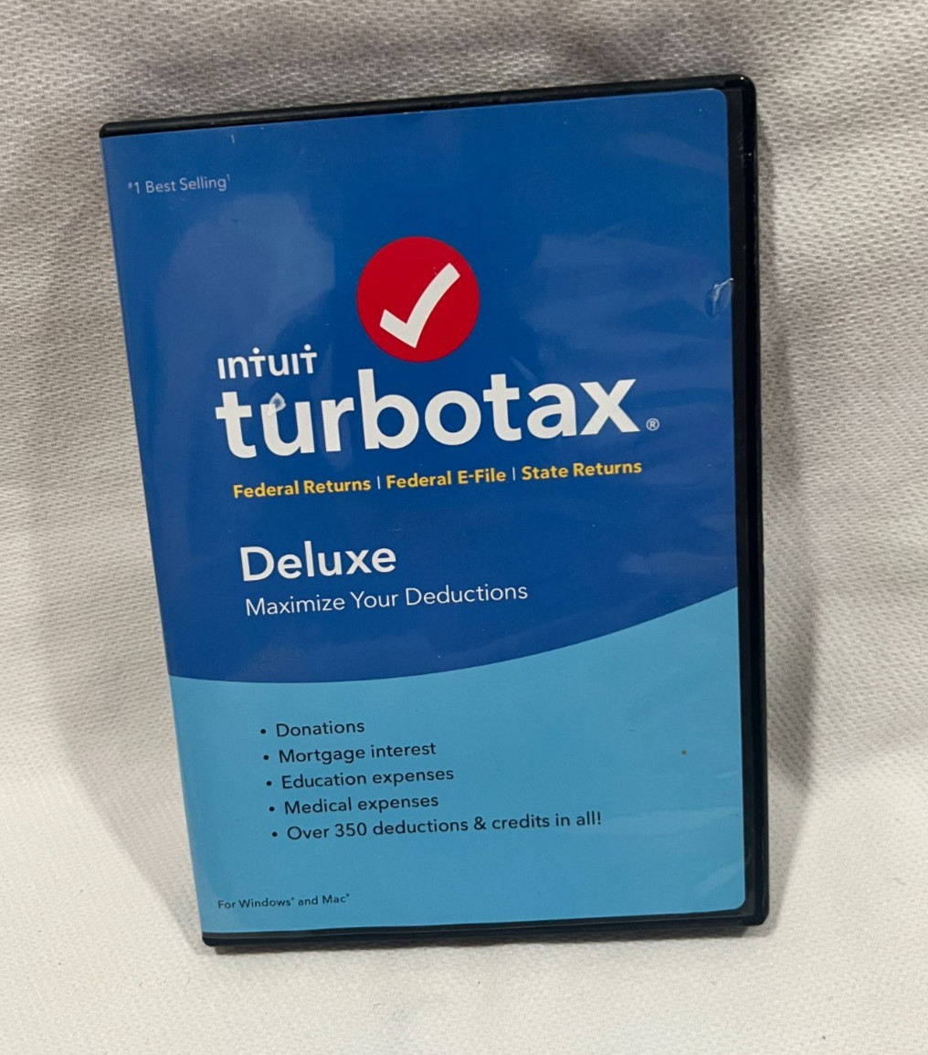 Intuit TurboTax Deluxe 2018 Federal Returns Federal E-File State Returns Irs Tax