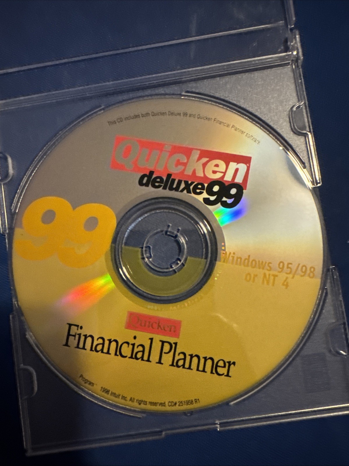 Quicken Deluxe 99 Financial Planner Software For Windows 95, 98 or NT 4