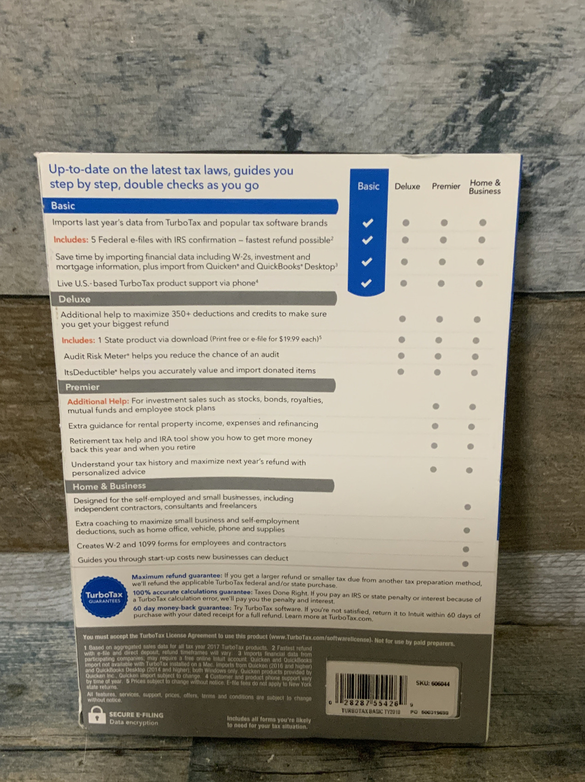 ⚡️TurboTax Basic Federal + E-File 2018 Tax Software, Traditional Disc 🆕
