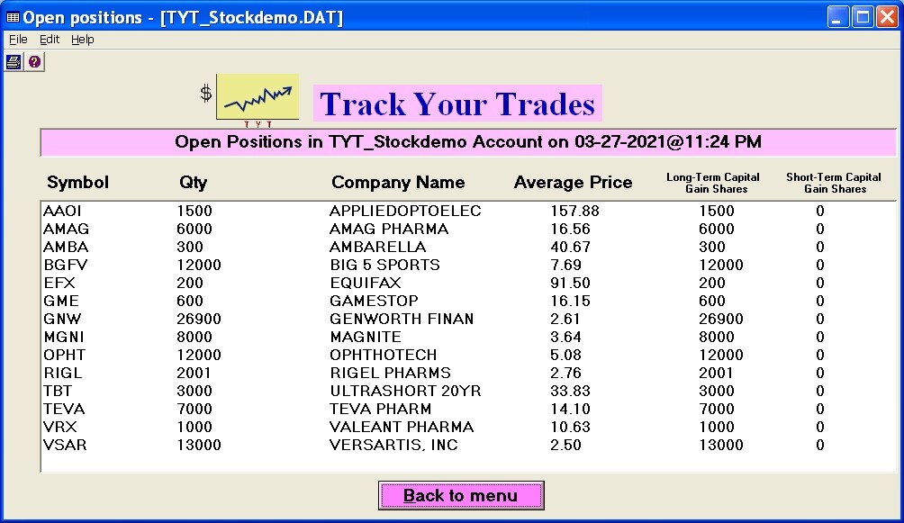 Track Your Trades! IRS Schedule D tax return software 2023. Windows PC or laptop