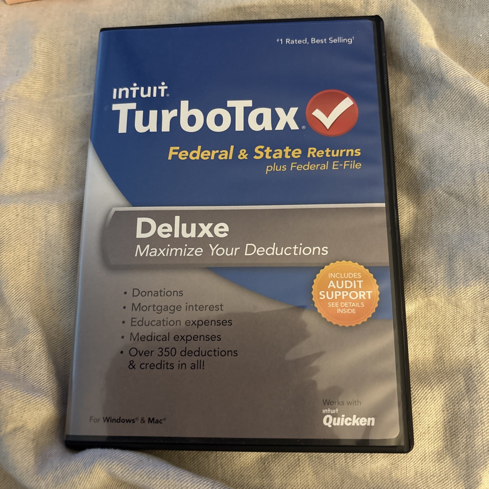 2013 TurboTax Deluxe Federal State Turbo Tax CD in original DVD Case