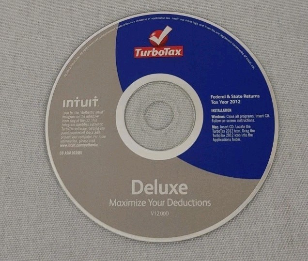 Lot of 4 TurboTax Deluxe 2011 2012 and Home and Business 2007- CD only