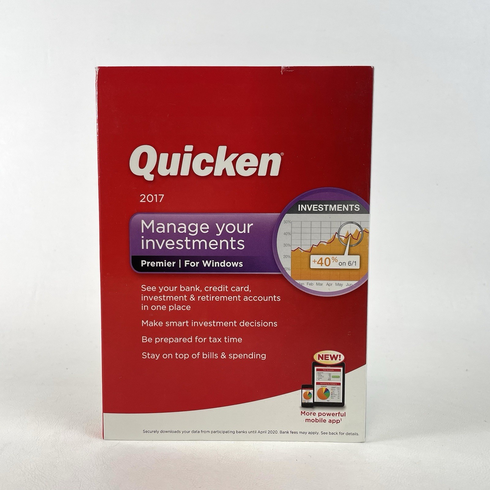 Quicken 2017 Premier Edition For Windows Vista SP2 Windows 10 7 8 Investments