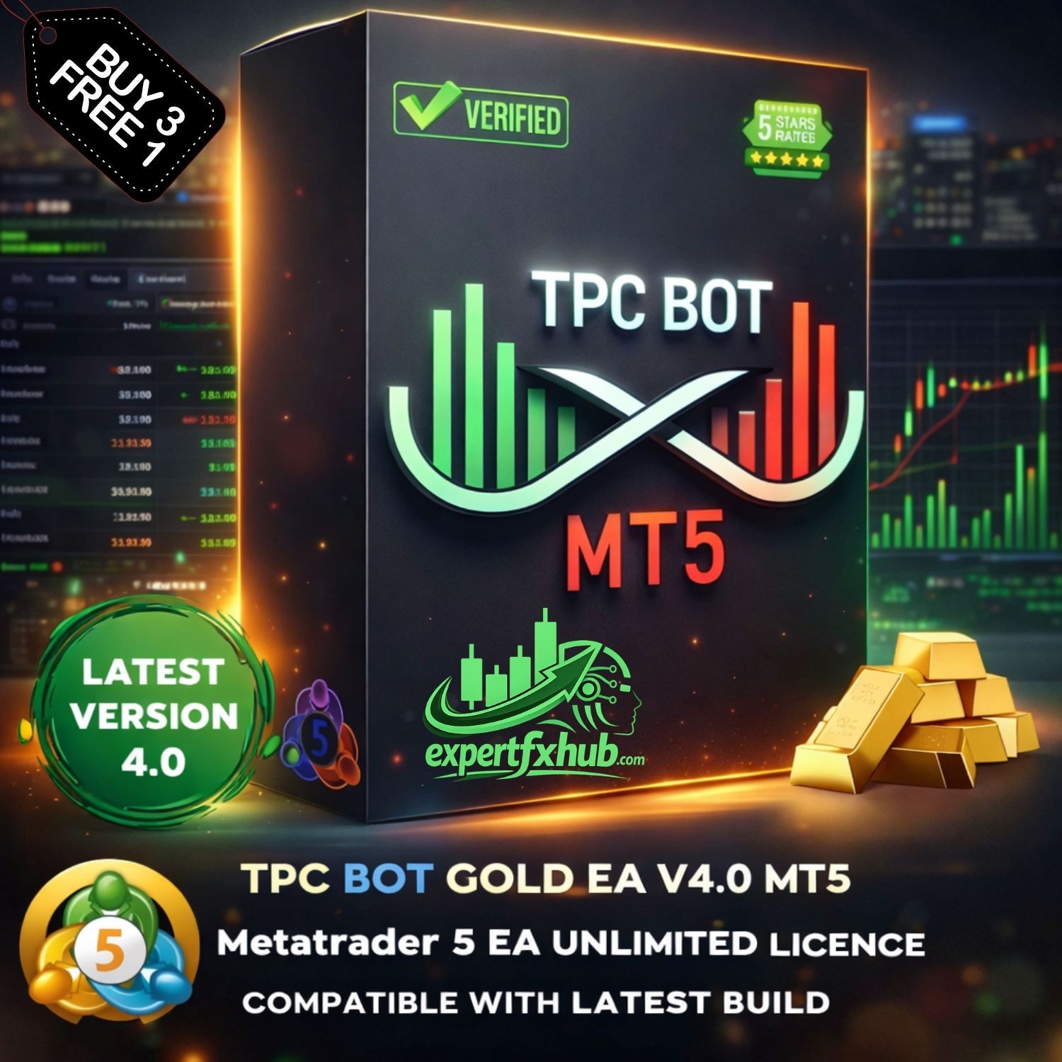 v4.0 TPC Bot EA MT5 forex metatrader algo trading robot scalping ftmo