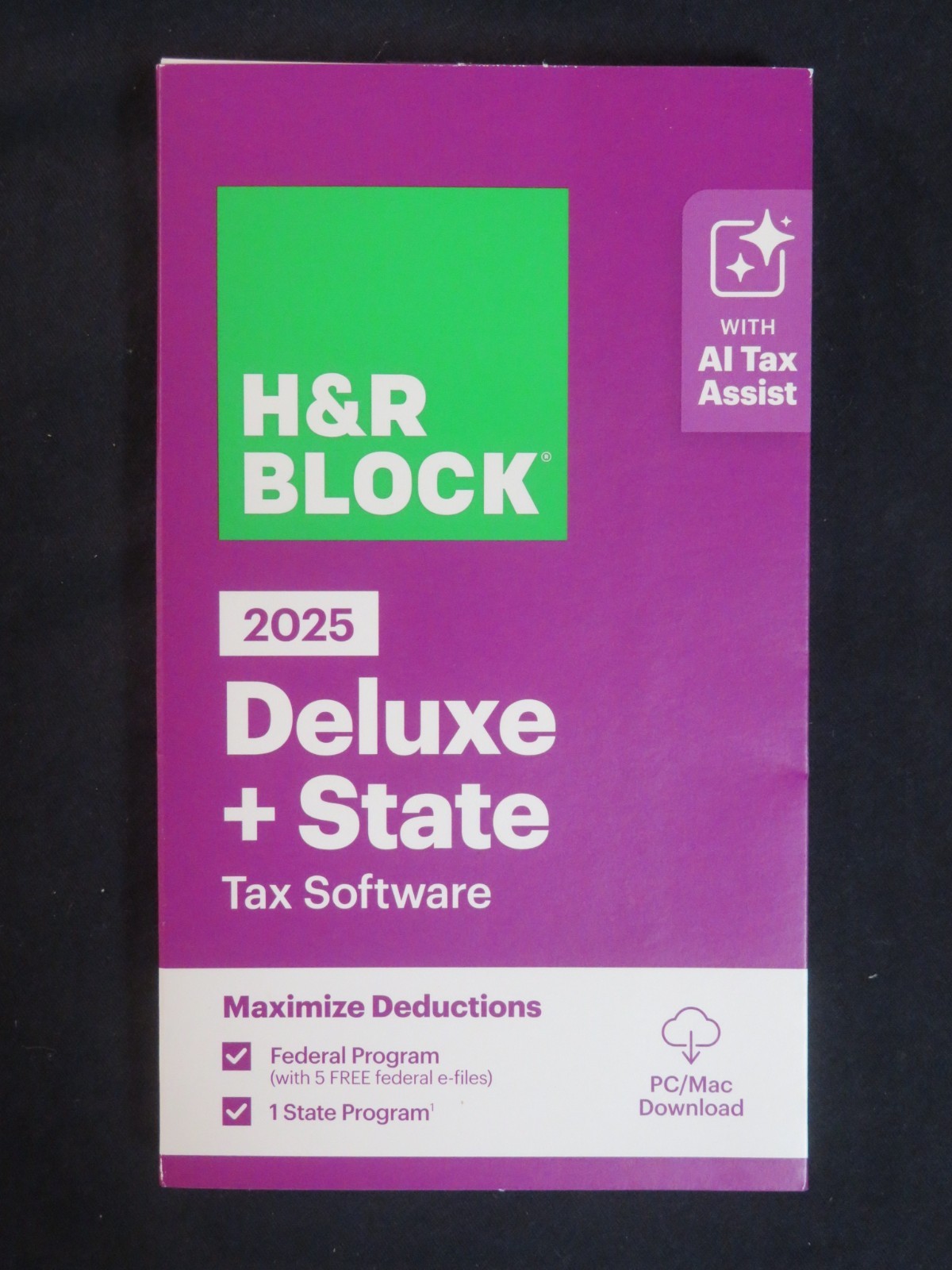 2025 H & R Block Deluxe + State Maximize Deductions Software FAST AUTH DOWNLOAD