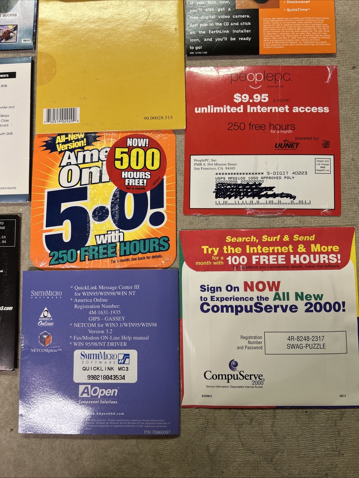 Lot of Various Financial/Modem/Turbo/MP3…. Software For Windows 95/98….