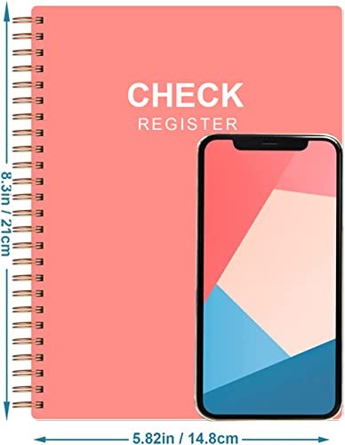 Check Register – A5 Check Book Register Books with Check & Transaction Rose