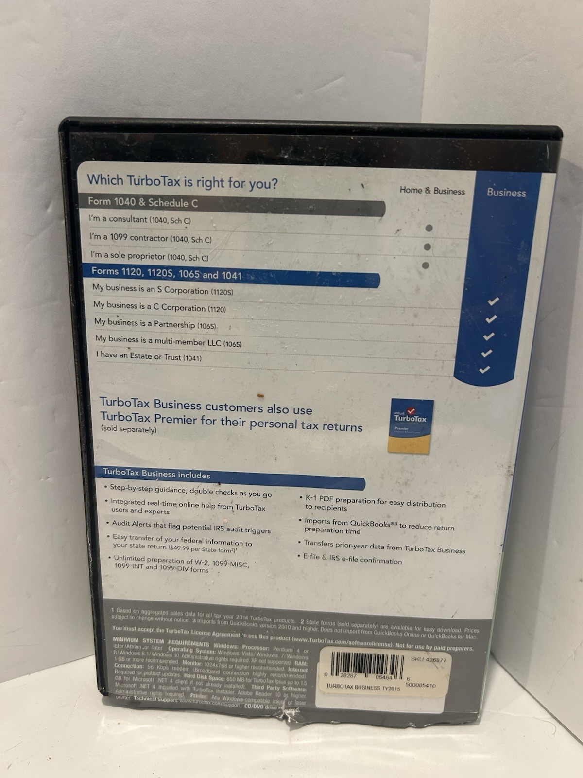 TurboTax 2015 Business Corporations, Partnerships, LLC’S, Trusts & Estates
