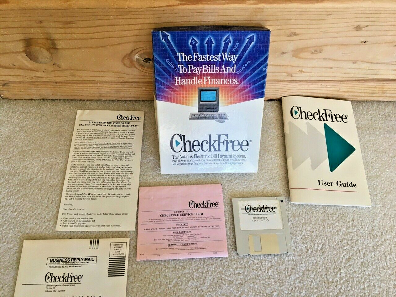 CHECKFREE VER. 1.5 ELECTRONIC BILLPAYMENT SOFTWARE for CLASSIC MAC MACINTOSH OS