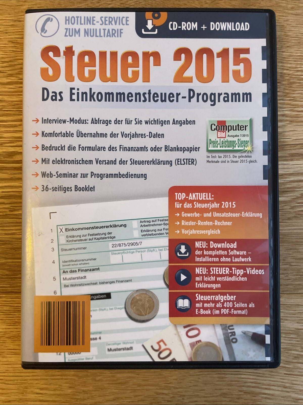 Aldi Steuer 2015 Income Tax Program – CD and Download, Mint!