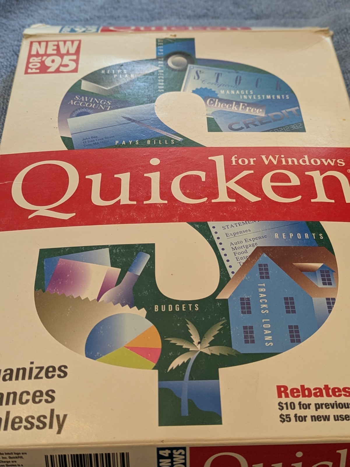 Intuit Quicken Microsoft Windows 95 Version 4 3.5″ Floppy Disks Finances