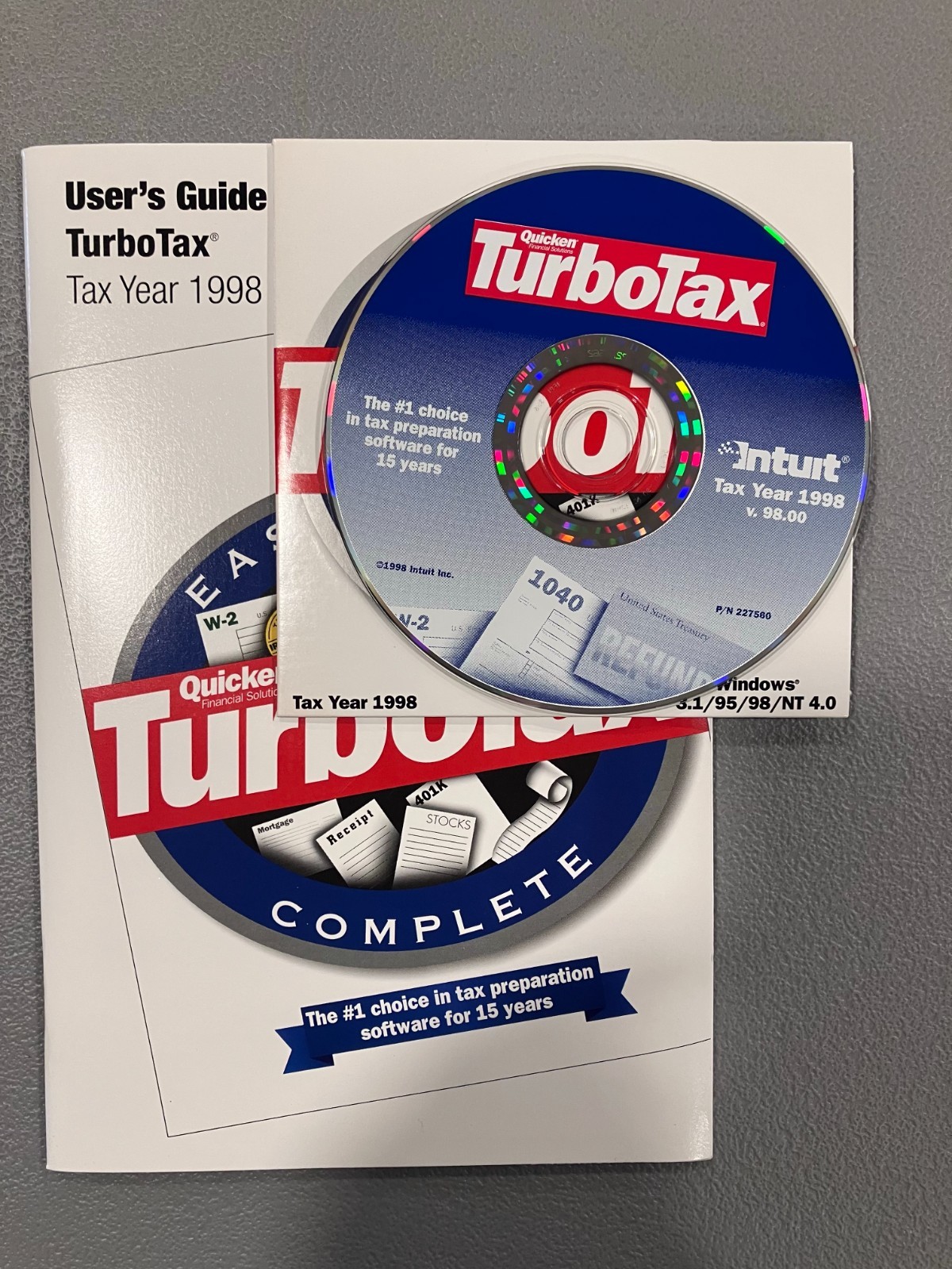 TurboTax 1997, 1998, 1999, 2000, 2001, 2002, 2003, 2006, 2007 tax software