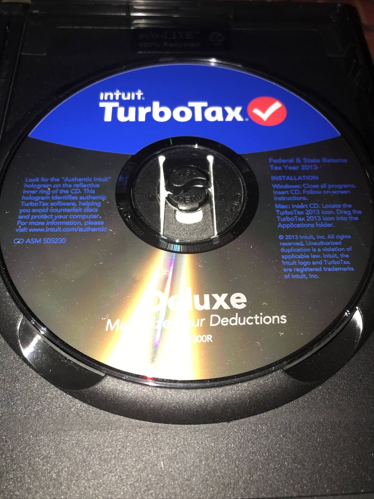 intuit turbotax deluxe 2012