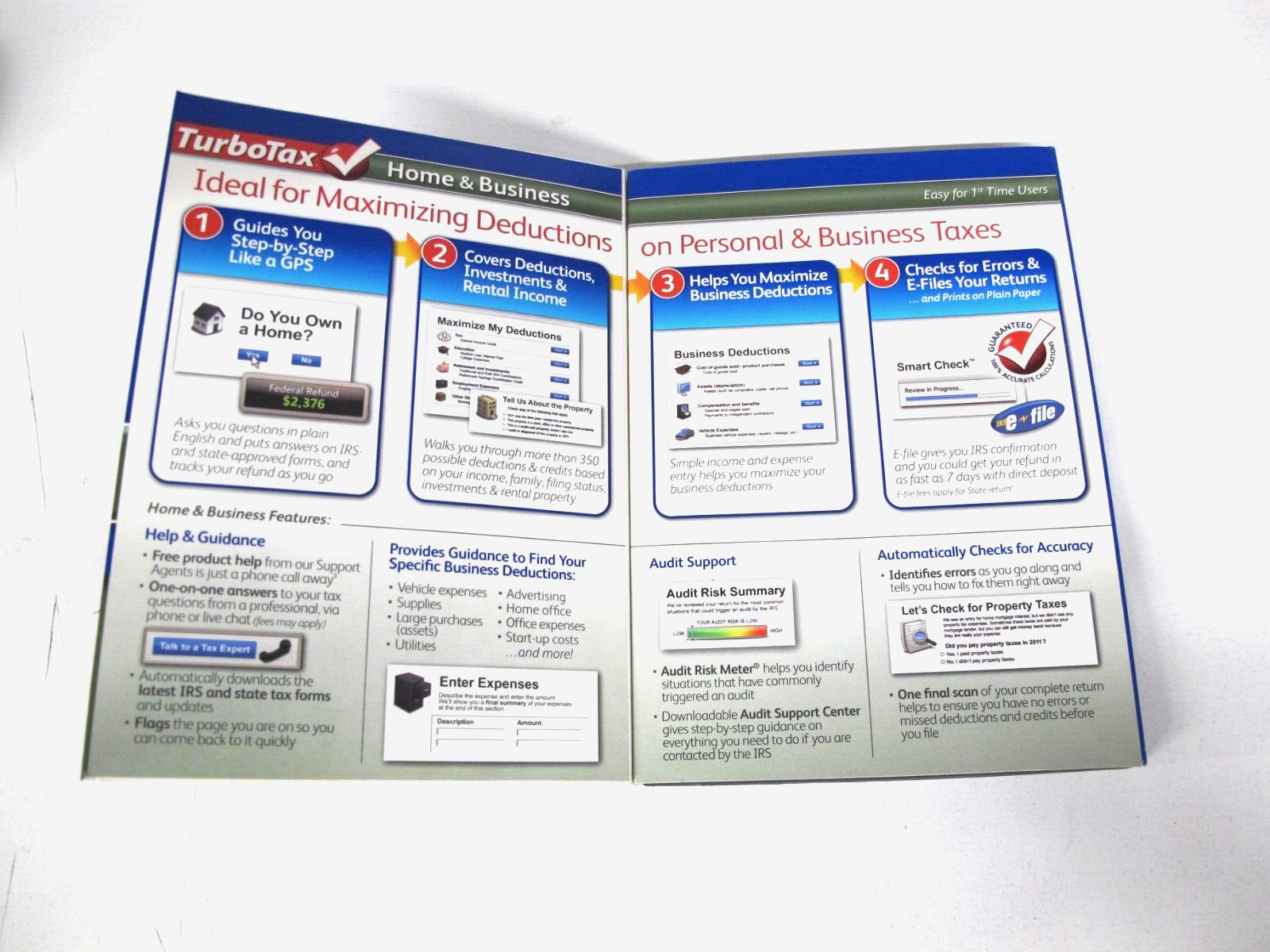 2011 Intuit TurboTax Home & Business Federal State for Windows and Mac PreOwned