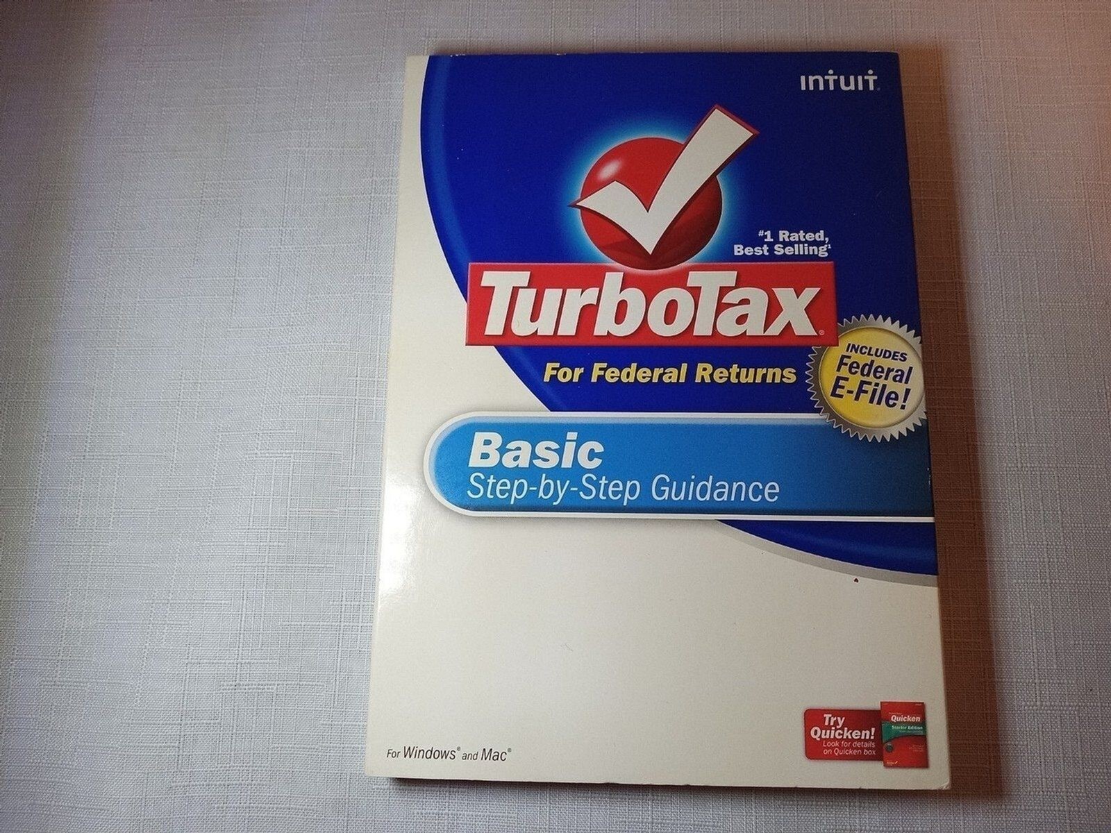 Intuit – TurboTax Basic Federal + e-File 2008 MAC or WINDOWS MINT CONDITION