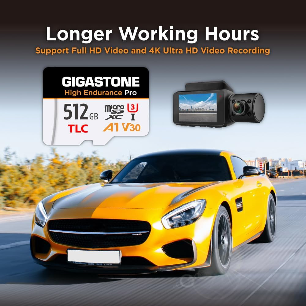[5-Yrs Free Data Recovery] 512GB Micro SD Card, TLC High Endurance Pro, Speed u