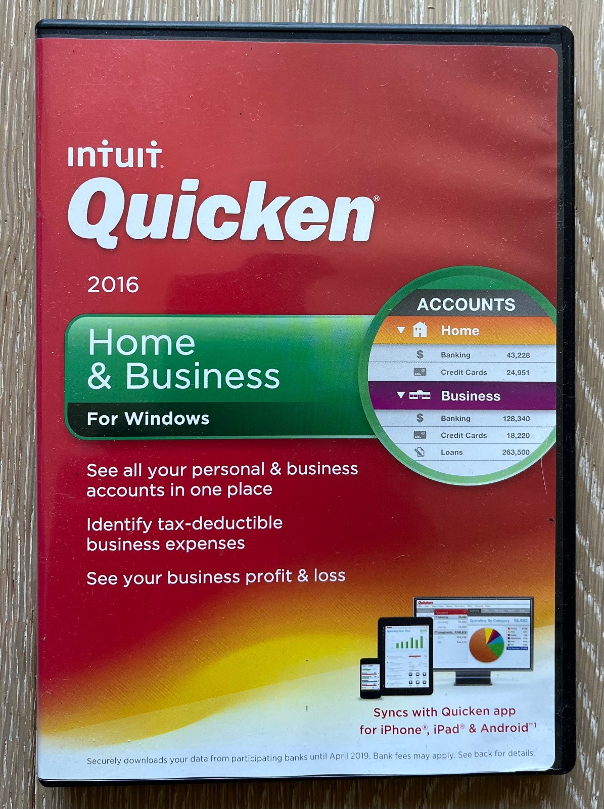 Quicken 2016 Home & Business For Windows software no key needed w/ slipcase