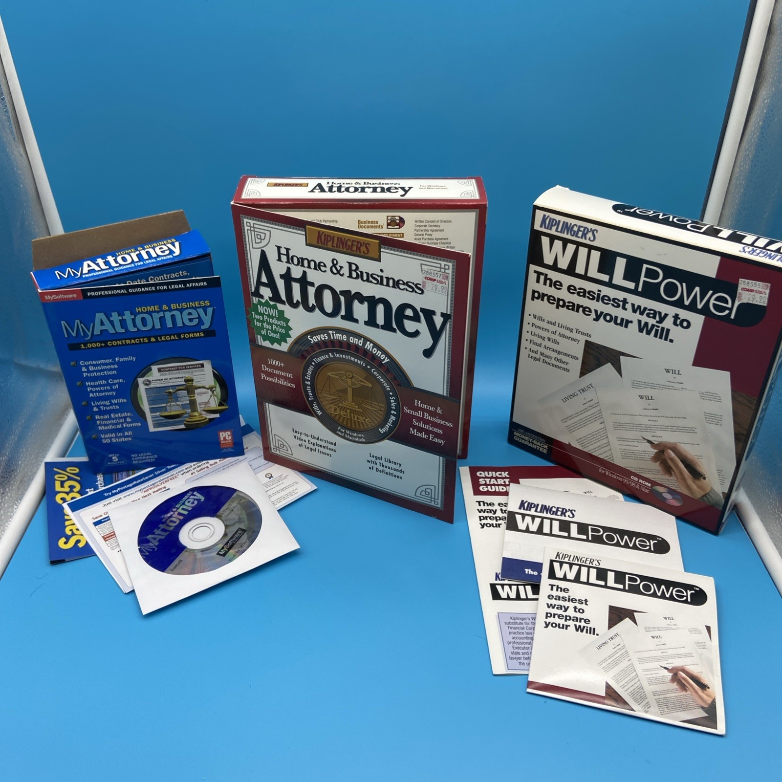 NEW/SEALED Kiplinger’s Home & Business Attorney & WillPower + MyAttorney PC Lot