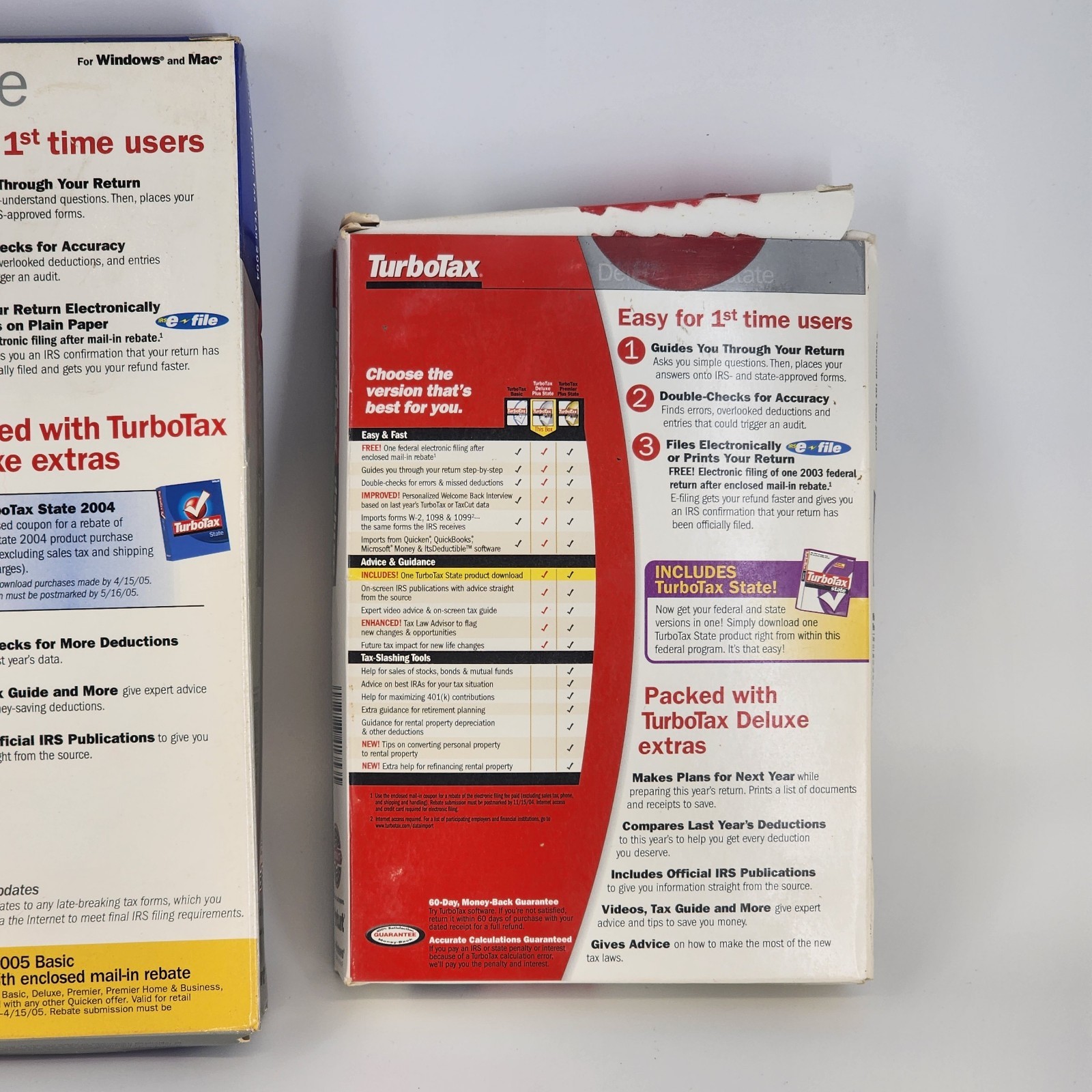 TurboTax Deluxe Software Collection 2000-2005 Intuit CD-ROM Vintage Computing