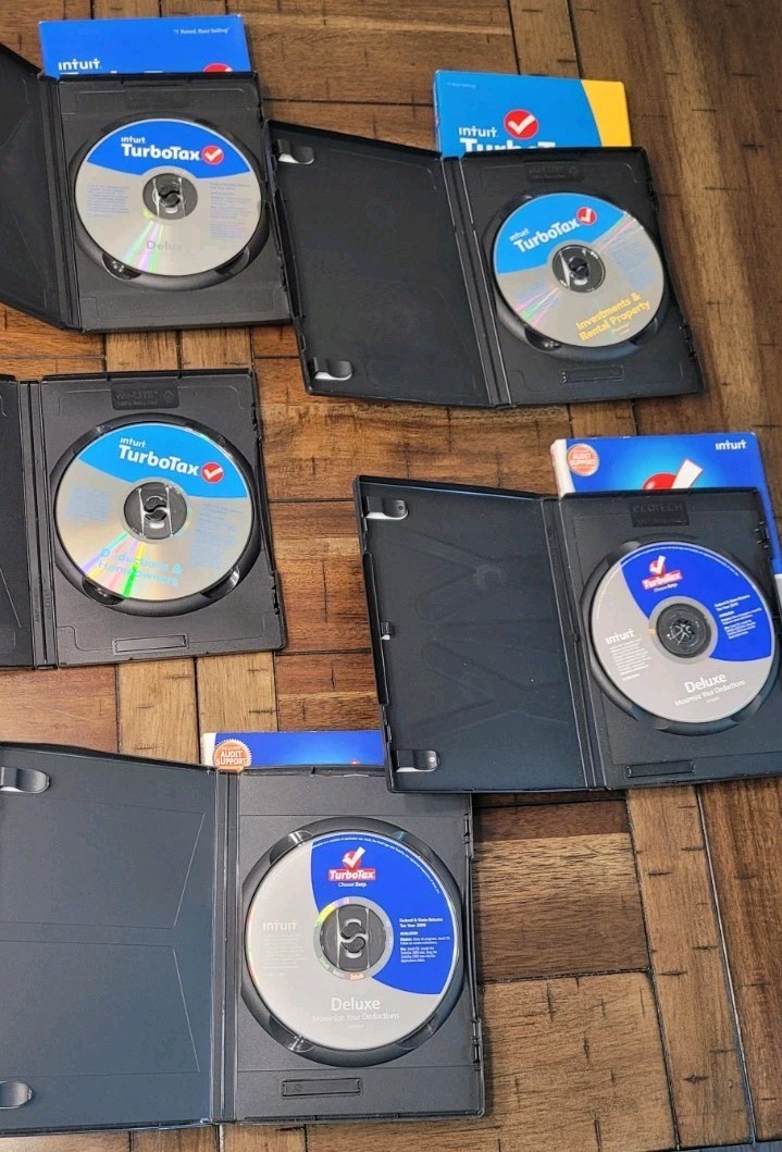 Lot of (5) ~ TurboTax Deluxe 2009 2010, 2013 + 2 Others (2014)