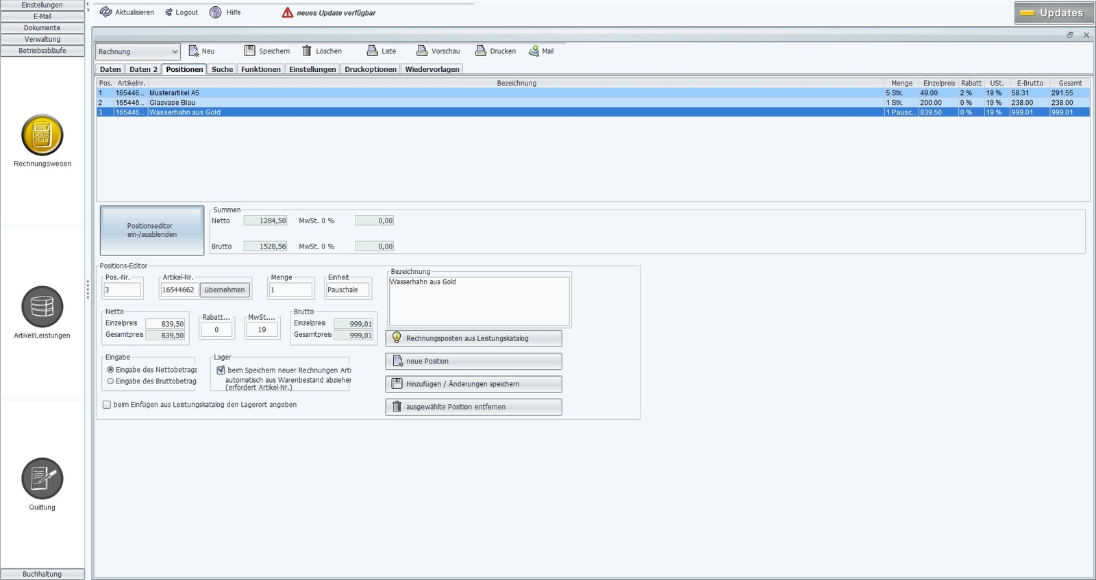 Cheap accounting company + offer, invoice, delivery note software, complete solution