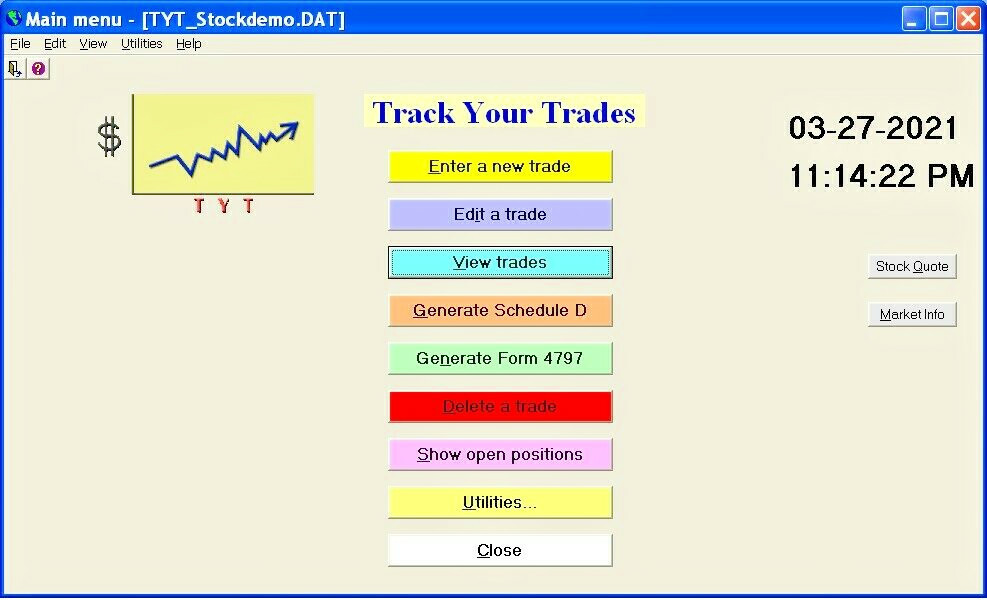 Track Your Trades! IRS Schedule D tax return software 2023. Windows PC or laptop