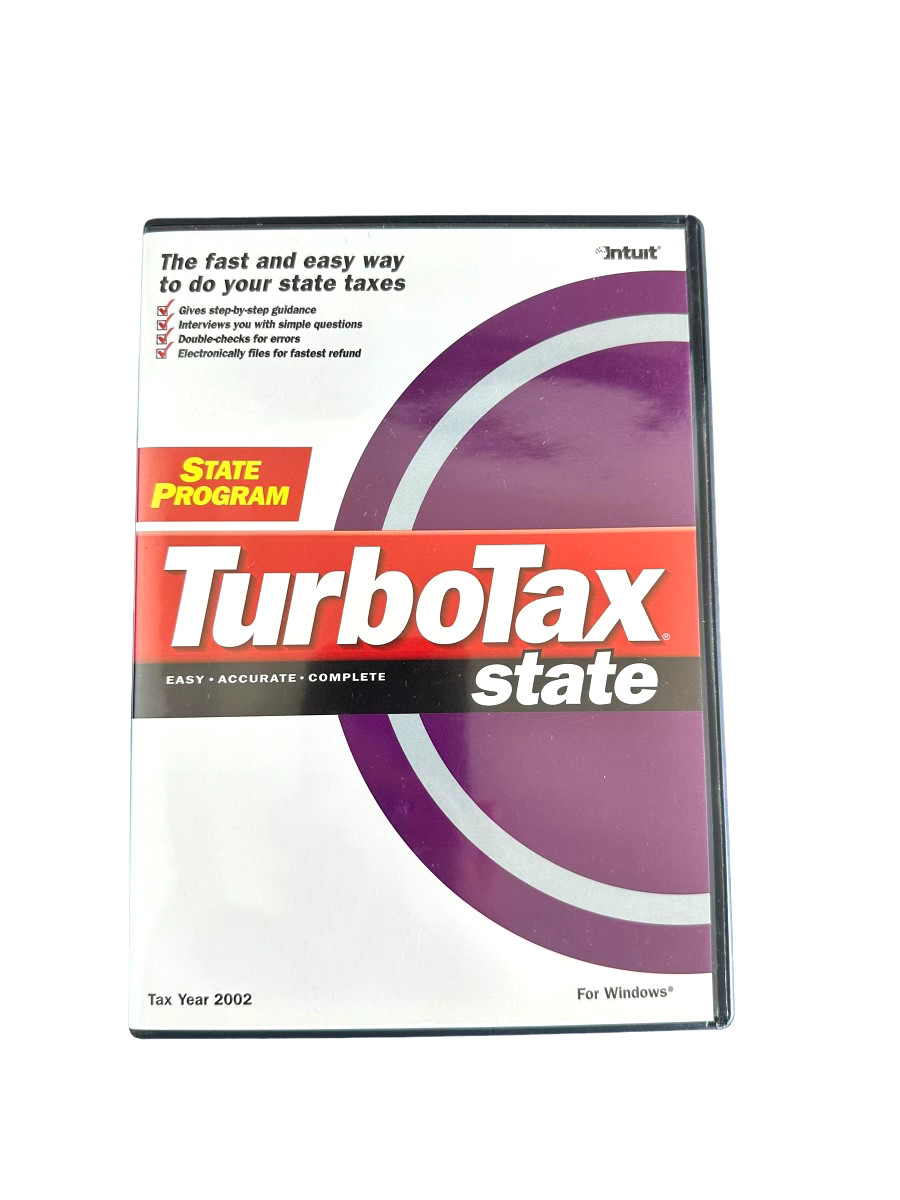 Intuit TurboTax State Return Tax Year 2002 for Windows