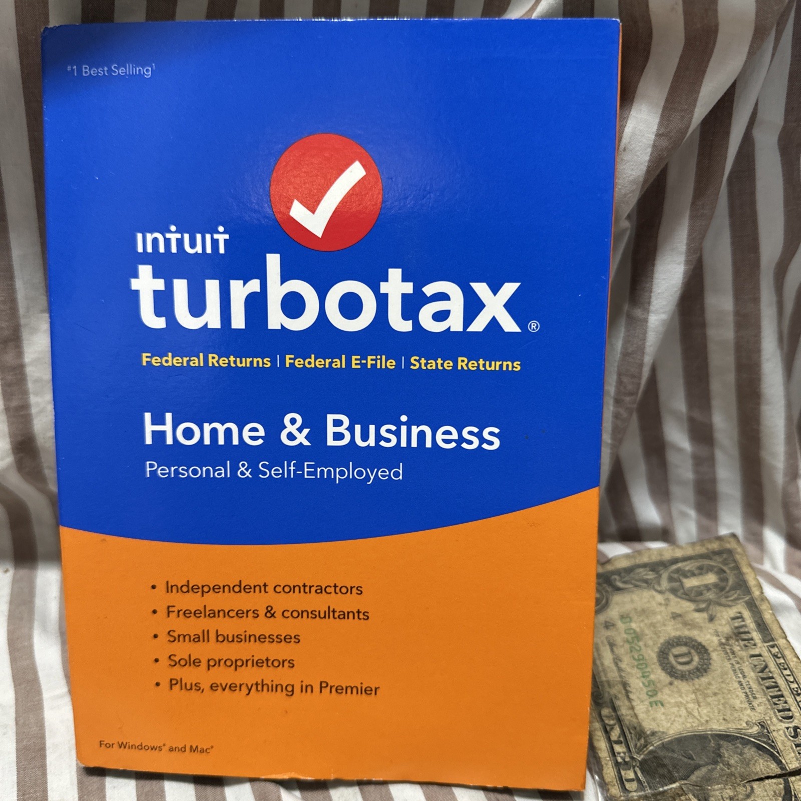 2018 Turbo Tax Home & Business New ‼️ Windows & Mac CD Federal & State returns