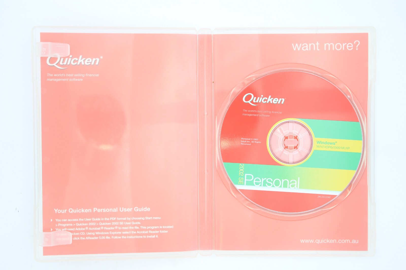 QUICKEN PERSONAL Finance Accounting Software 2002 FULL VERSION Genuine Vintage