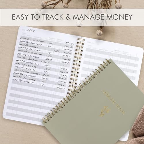 Easy to Use Accounting Ledger Book – The Perfect Expense Tracker Sage Green