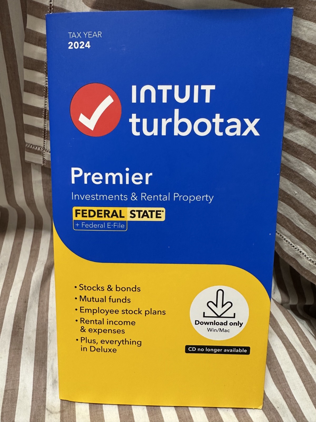2024 Intuit Turbotax Premier Investments Rental Federal State Window Mac Sealed