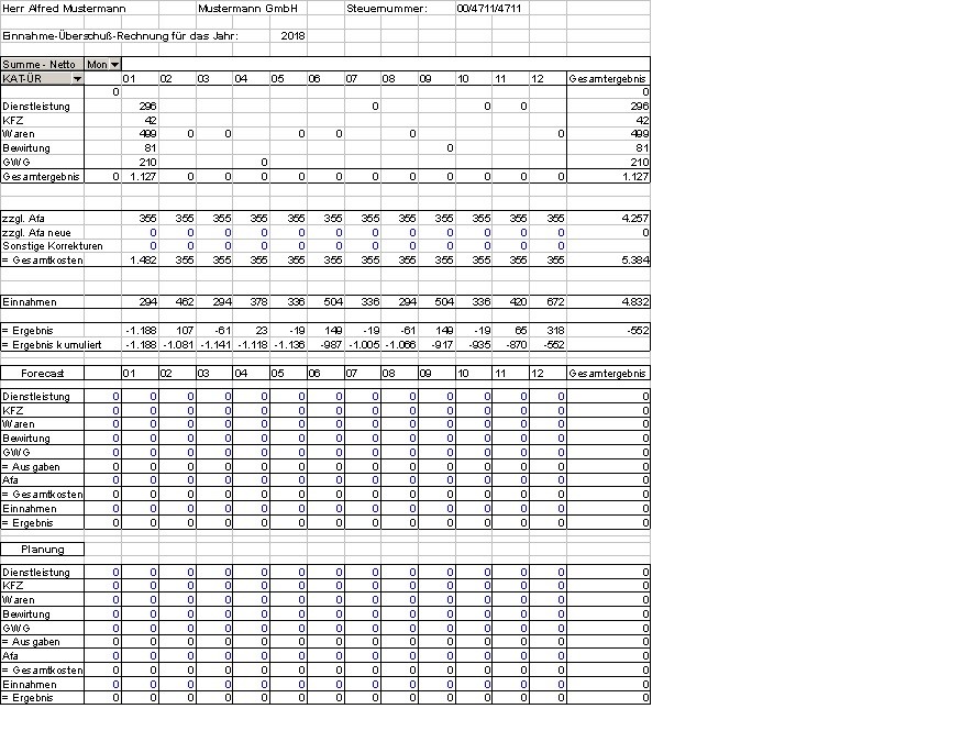 Income Surplus Invoice / VAT Return Excel 2024