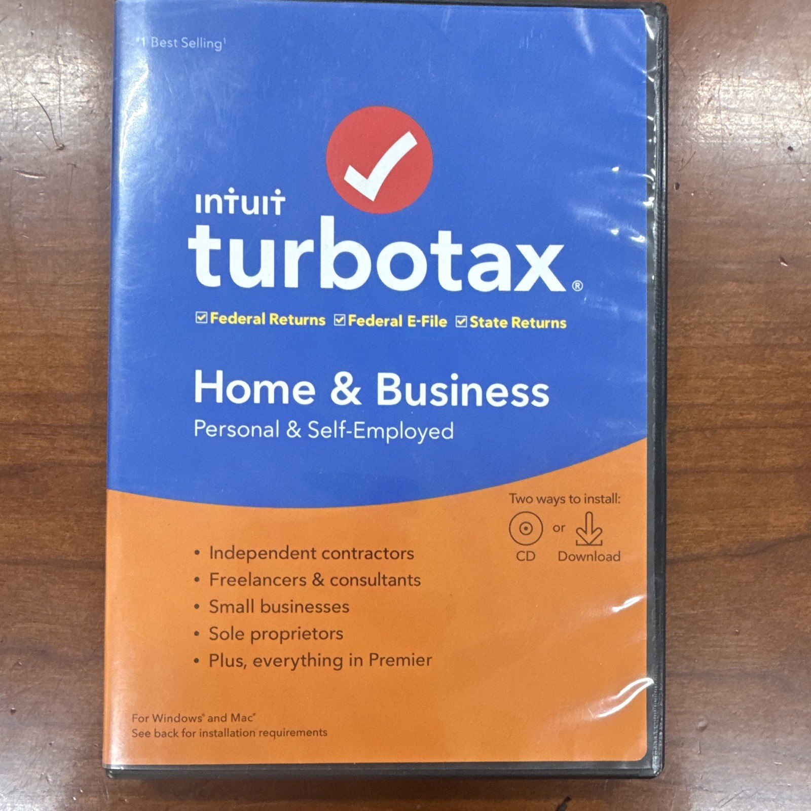 Intuit TurboTax Home & Business Tax Prep Software CD English Win/Mac 5 Devices